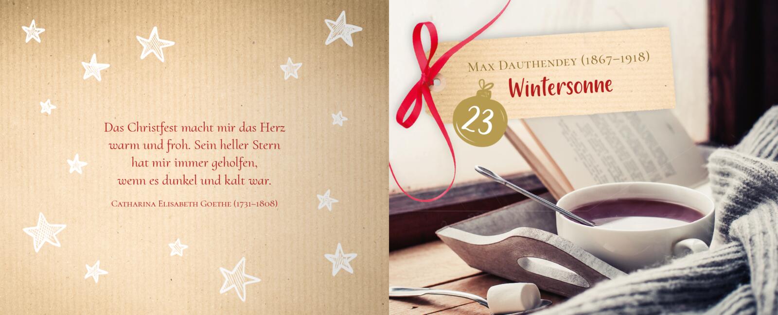 24 literarische Geschichten für den Advent - Ein Adventsbuch zum Aufschneiden (Mängelexemplar)