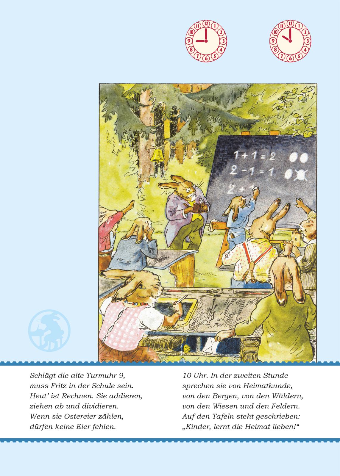 Die Häschenschule: Die Häschenschule - Ein Uhrenbuch (Mängelexemplar)