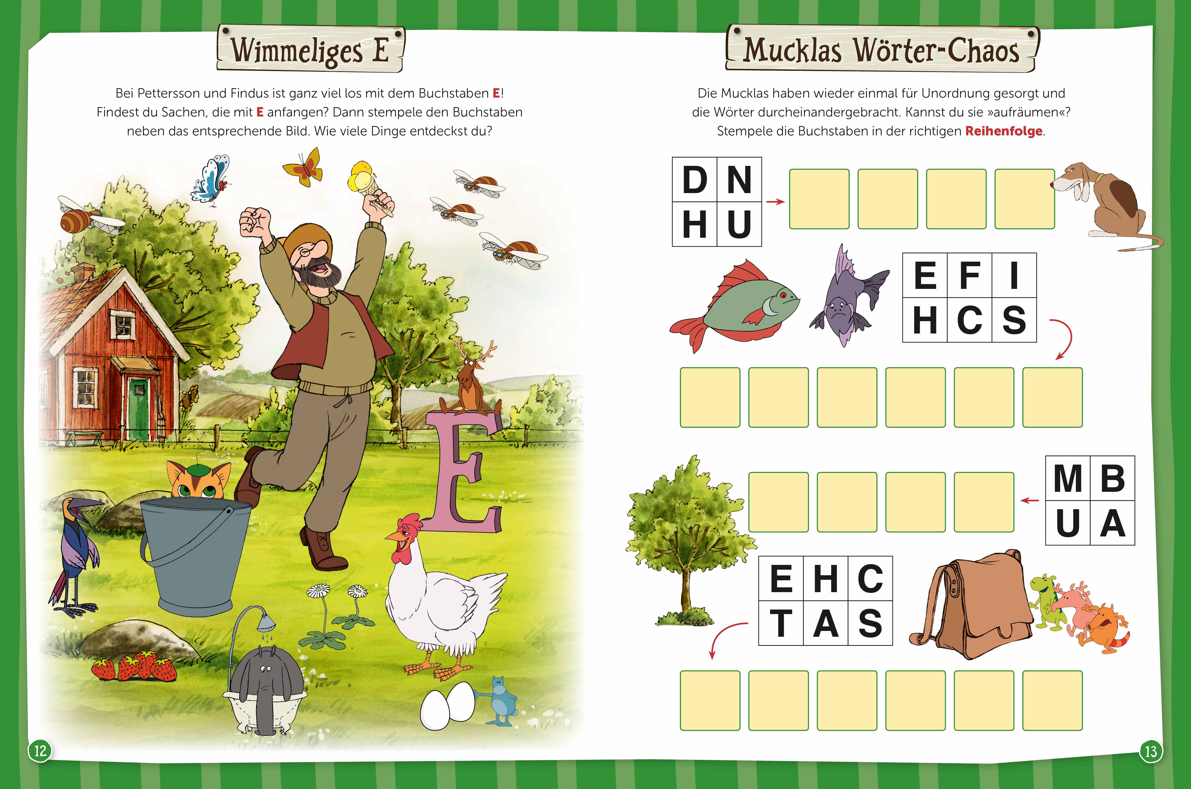 Pettersson und Findus: Mein großes ABC-Stempelbuch (Mängelexemplar)