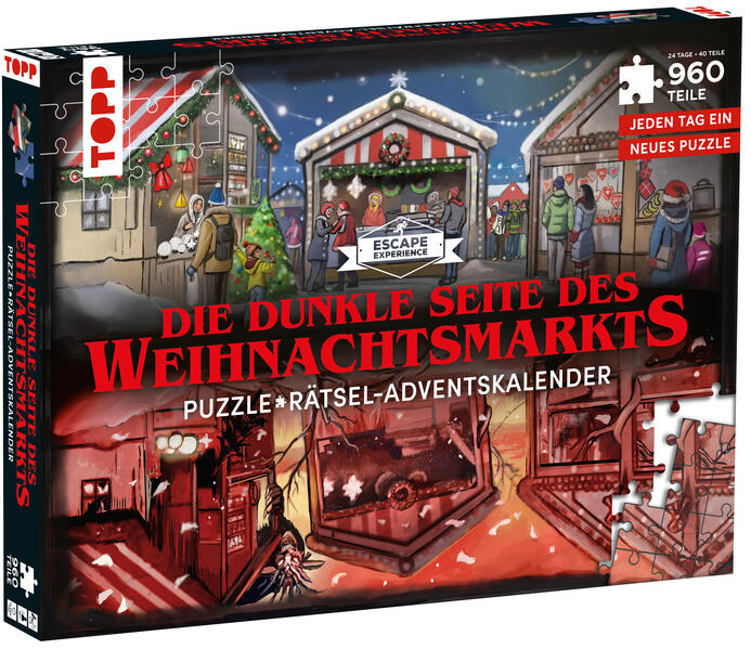 Puzzle-Rätsel-Adventskalender: Die dunkle Seite des Weihnachtsmarkts – 24 Puzzles mit insgesamt 960 Teilen Puzzle-Rätsel-Adventskalender: Die dunkle Seite des Weihnachtsmarkts – 24 Puzzles mit insgesamt 960 Teilen