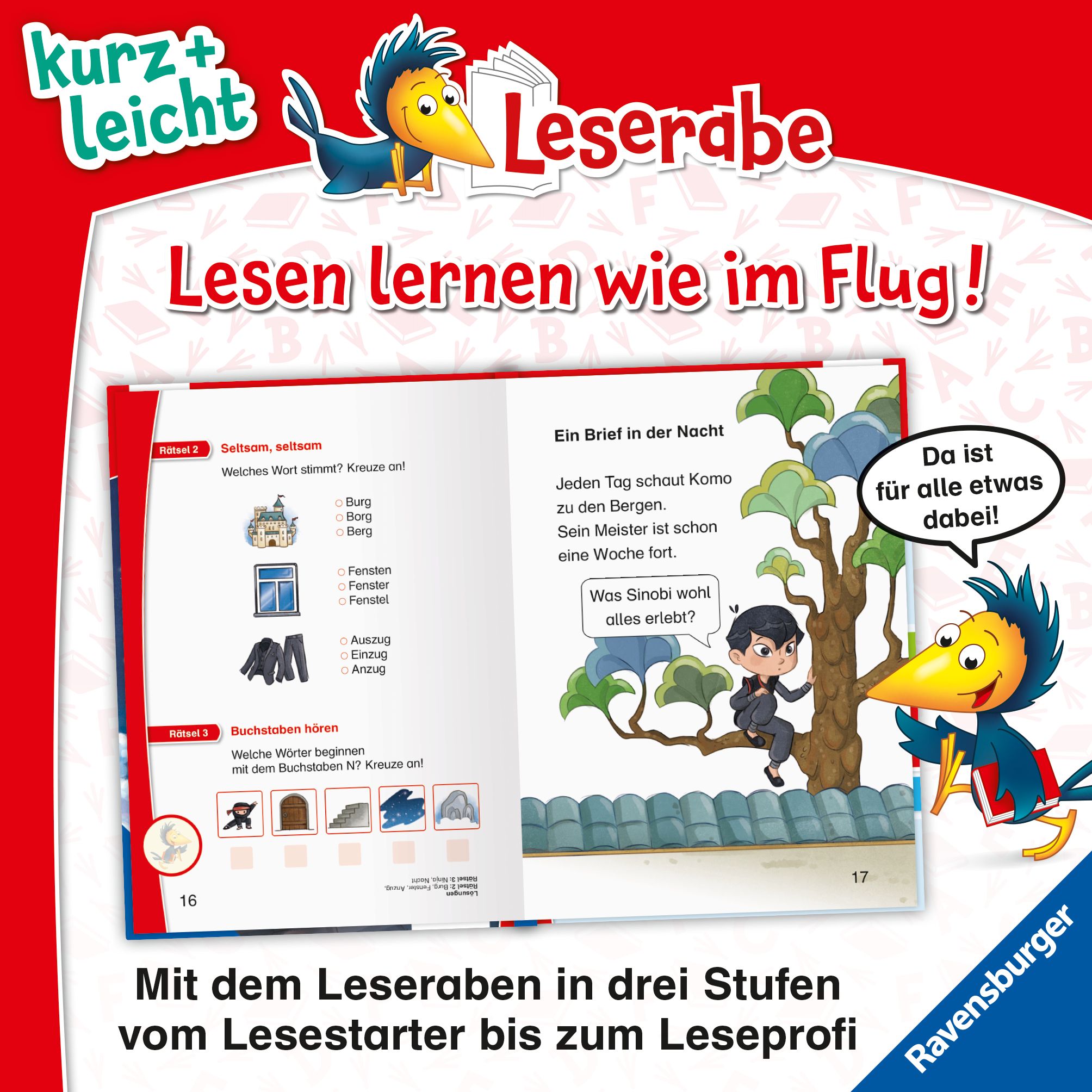 Leserabe 1. Lesestufe Kurz und leicht - Geheimauftrag für Ninja Komo (Mängelexemplar)
