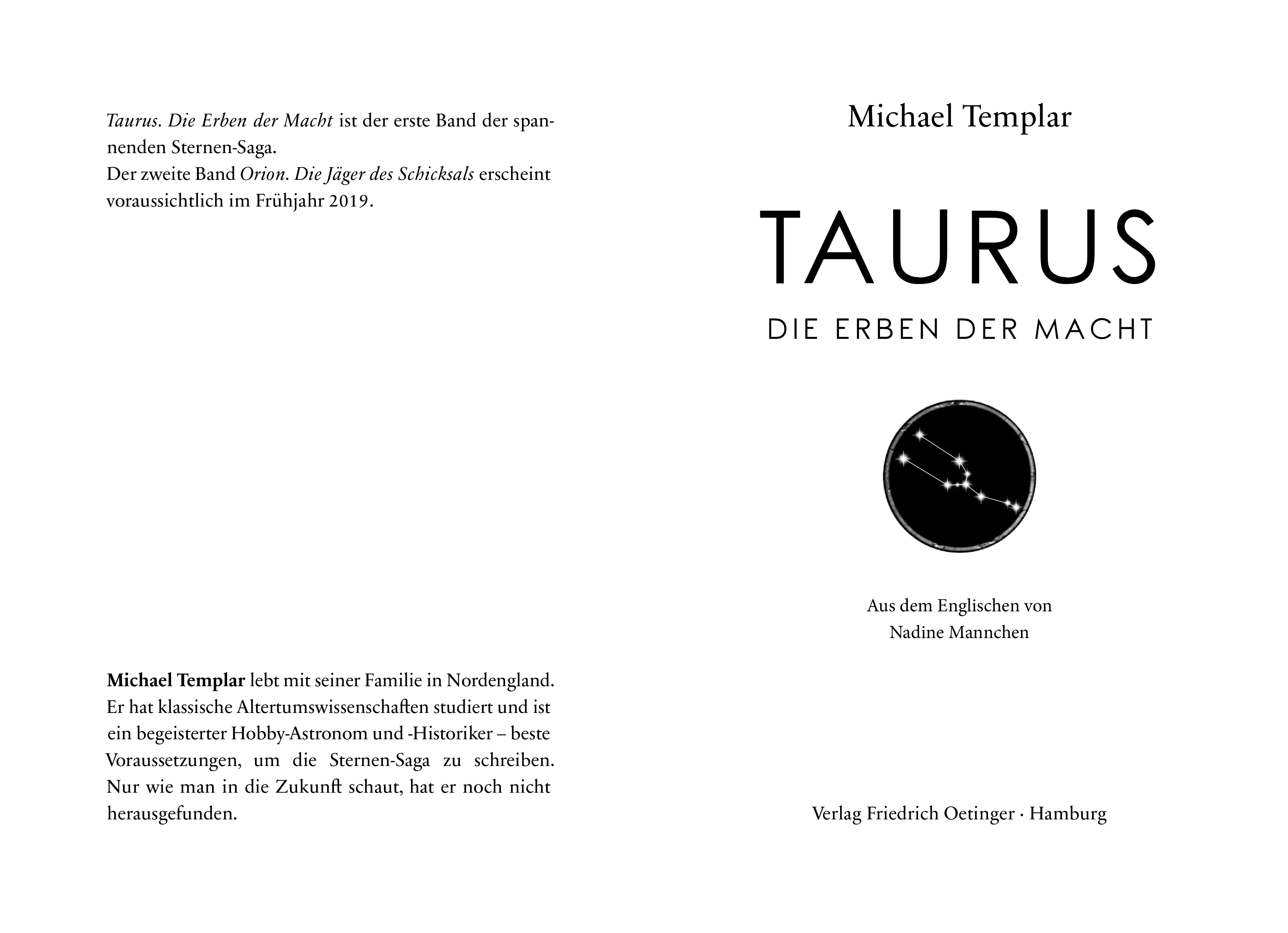 Die Sternen-Saga 1. Taurus - Die Erben der Macht (Mängelexemplar)