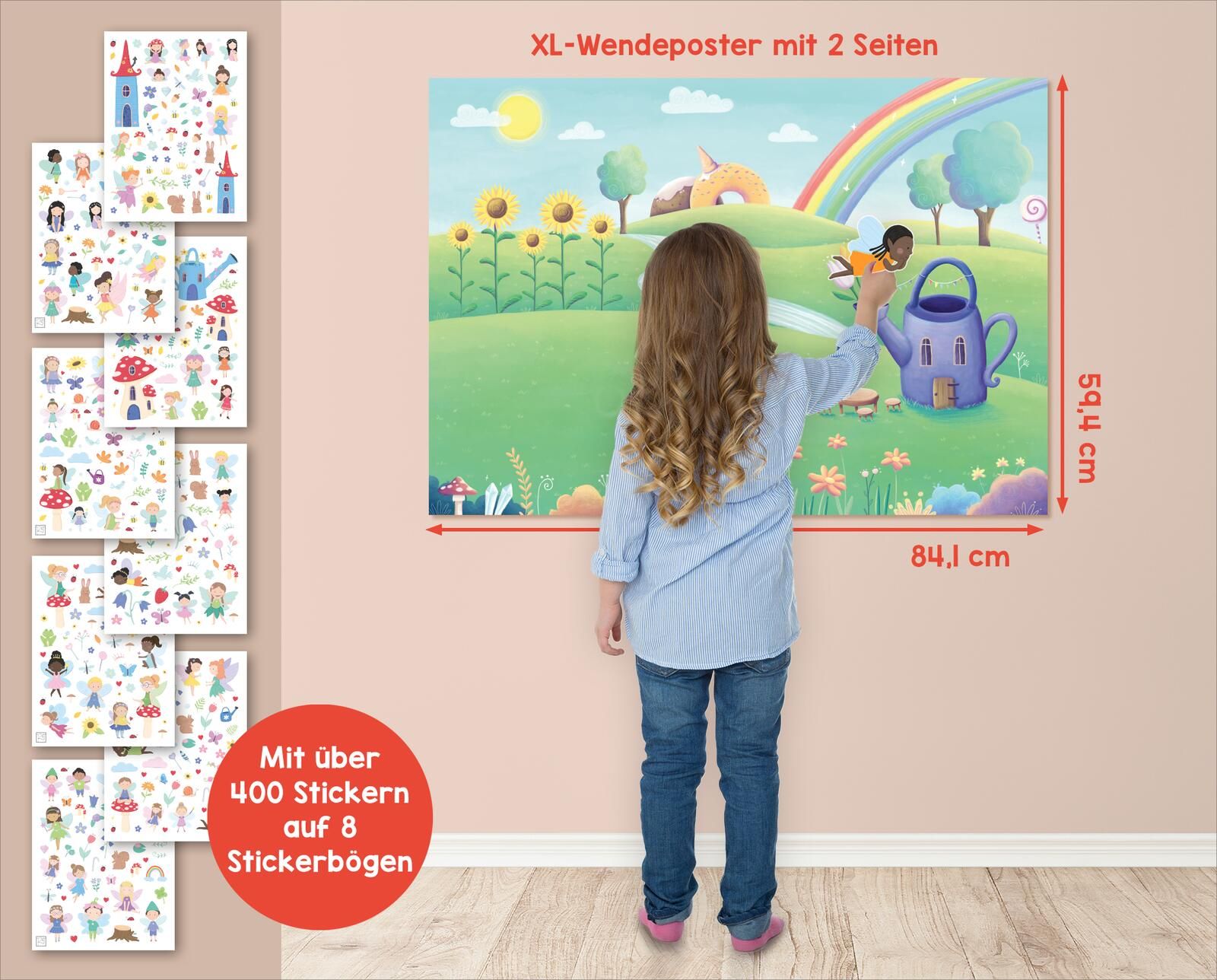 Mein XL Sticker-Poster Feen