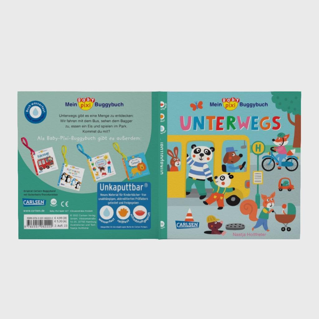 Baby Pixi (unkaputtbar) 107: Mein Baby-Pixi-Buggybuch: Unterwegs (Mängelexemplar)