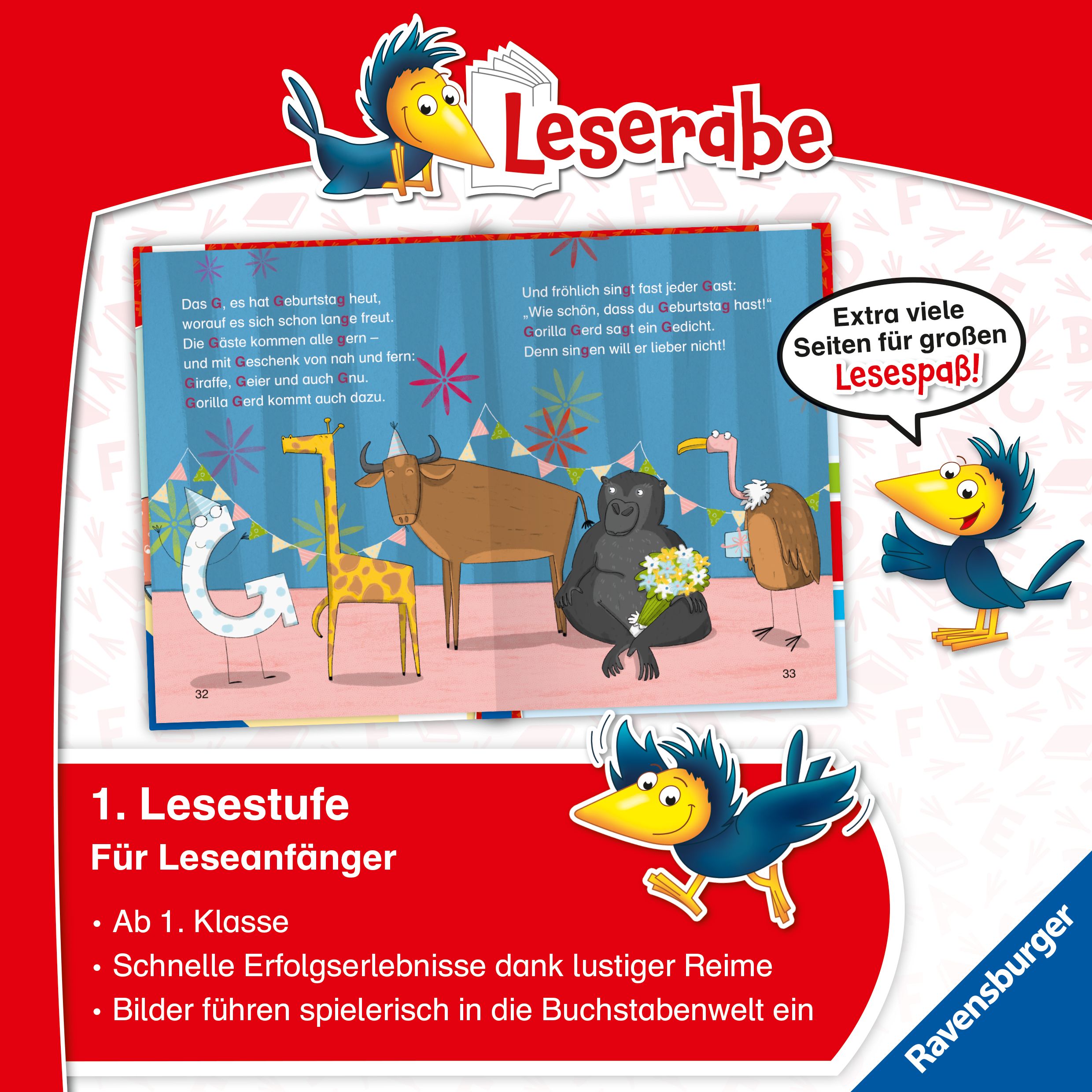 Leserabe Sonderausgaben - A wie Apfel, B wie Bär, das ABC ist gar nicht schwer - Lustige Reime zum Lesenlernen (Mängelexemplar)