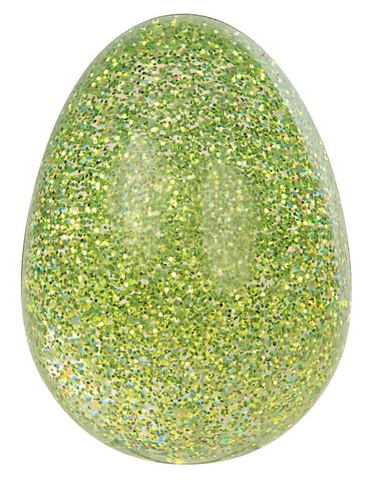 X_Glitzernder Eier-Flummi (Farbe wird zufällig gewählt)