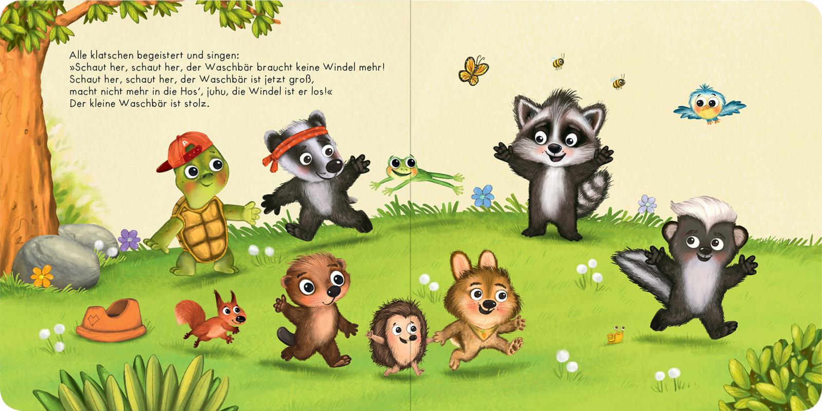 Der Baby Waschbär braucht keine Windel mehr (Mängelexemplar)