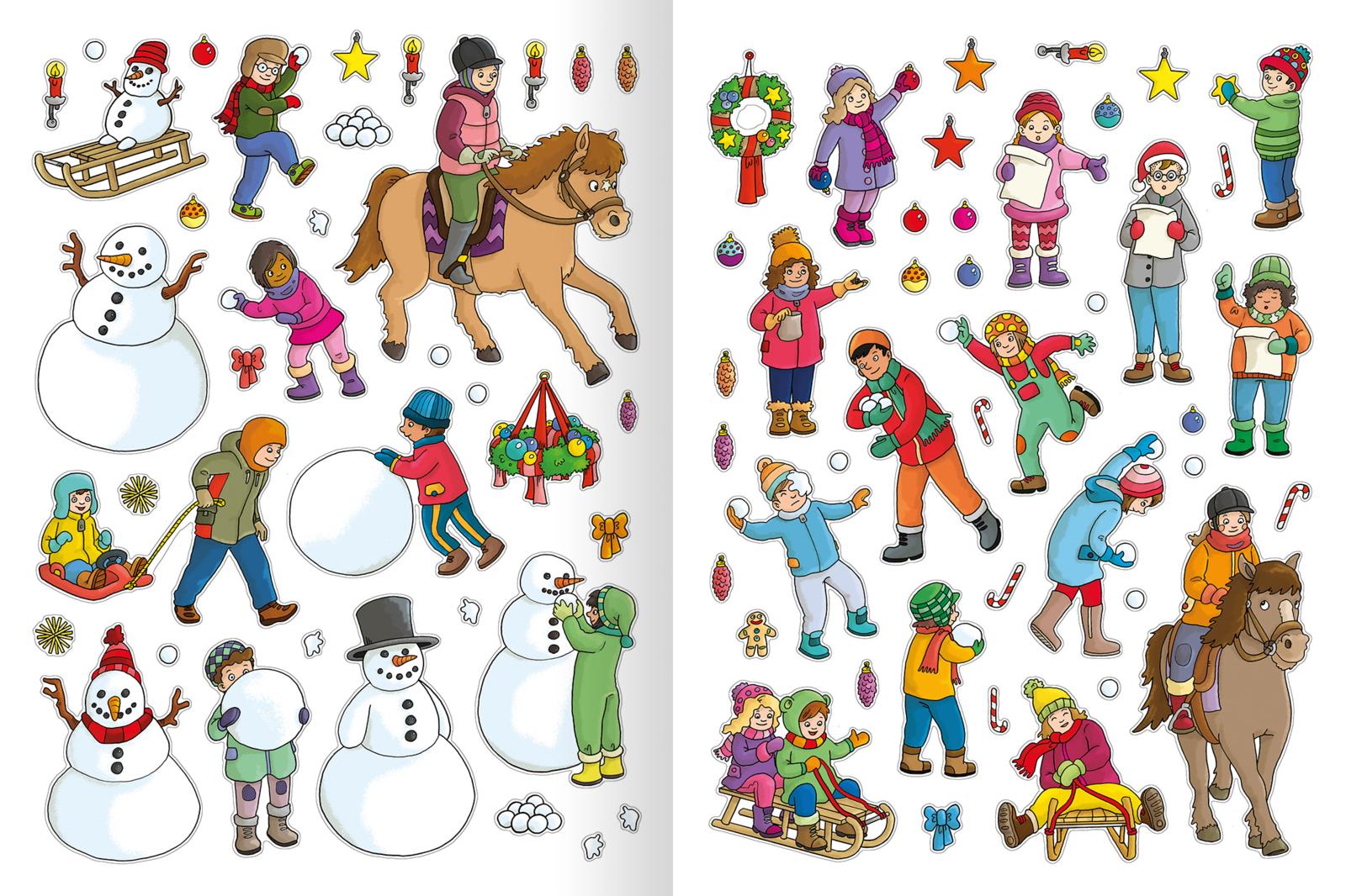 Erstes Stickern – Winterzeit - Über 300 Sticker (Mängelexemplar)