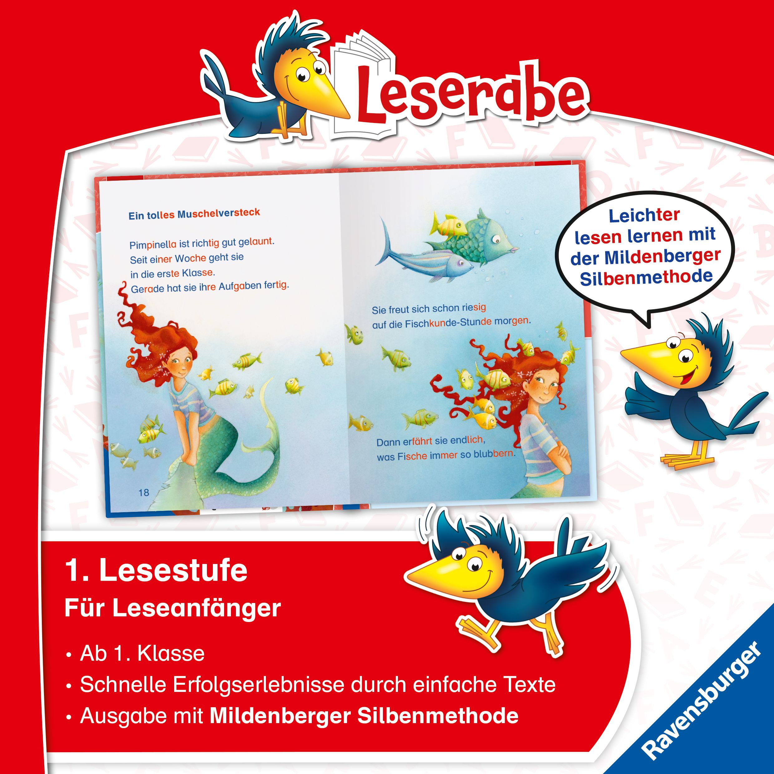 Leserabe Sonderausgaben - Geschichten von Meermädchen - Silbe für Silbe lesen lernen