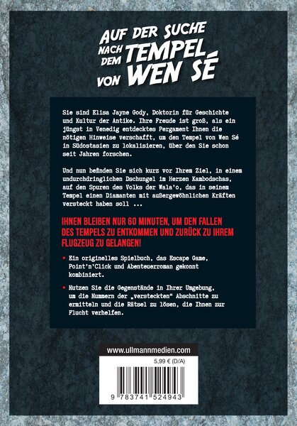 Pocket Escape Book (Escape Room, Escape Game) - Auf der Suche nach dem Tempel