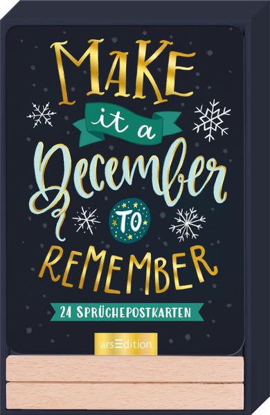 160a1d2920a30dcadc38d6d3104af84a1692863158 Make it a December to remember - 24 Sprüchepostkarten