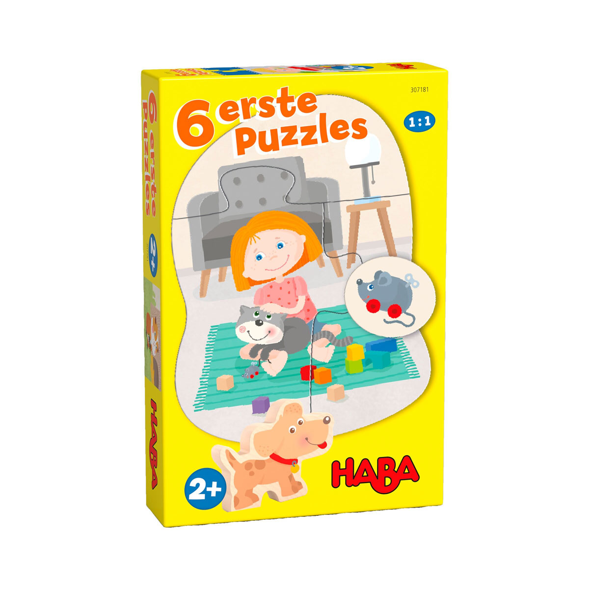 6 erste Puzzles Haustiere