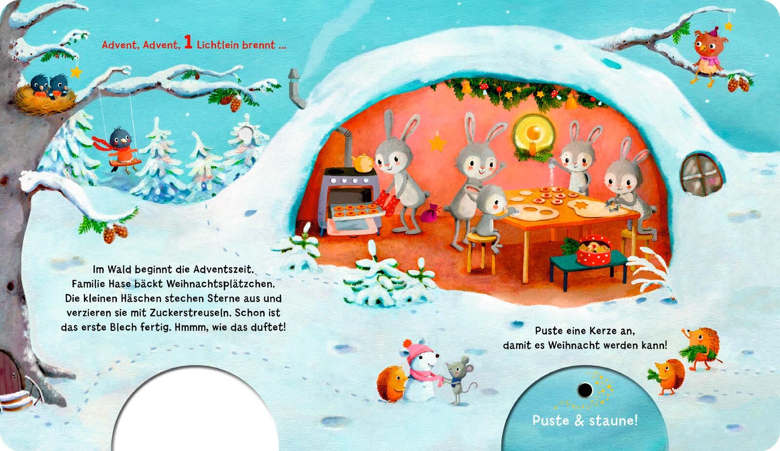 Mein Puste-Licht-Buch: Advent, Advent, ein Lichtlein brennt (Mängelexemplar)