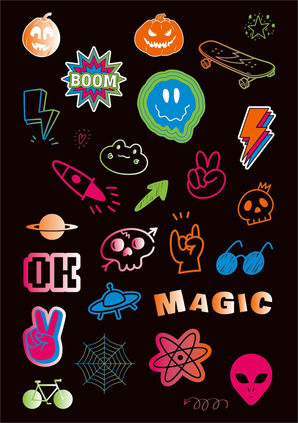 Neon-Sticker