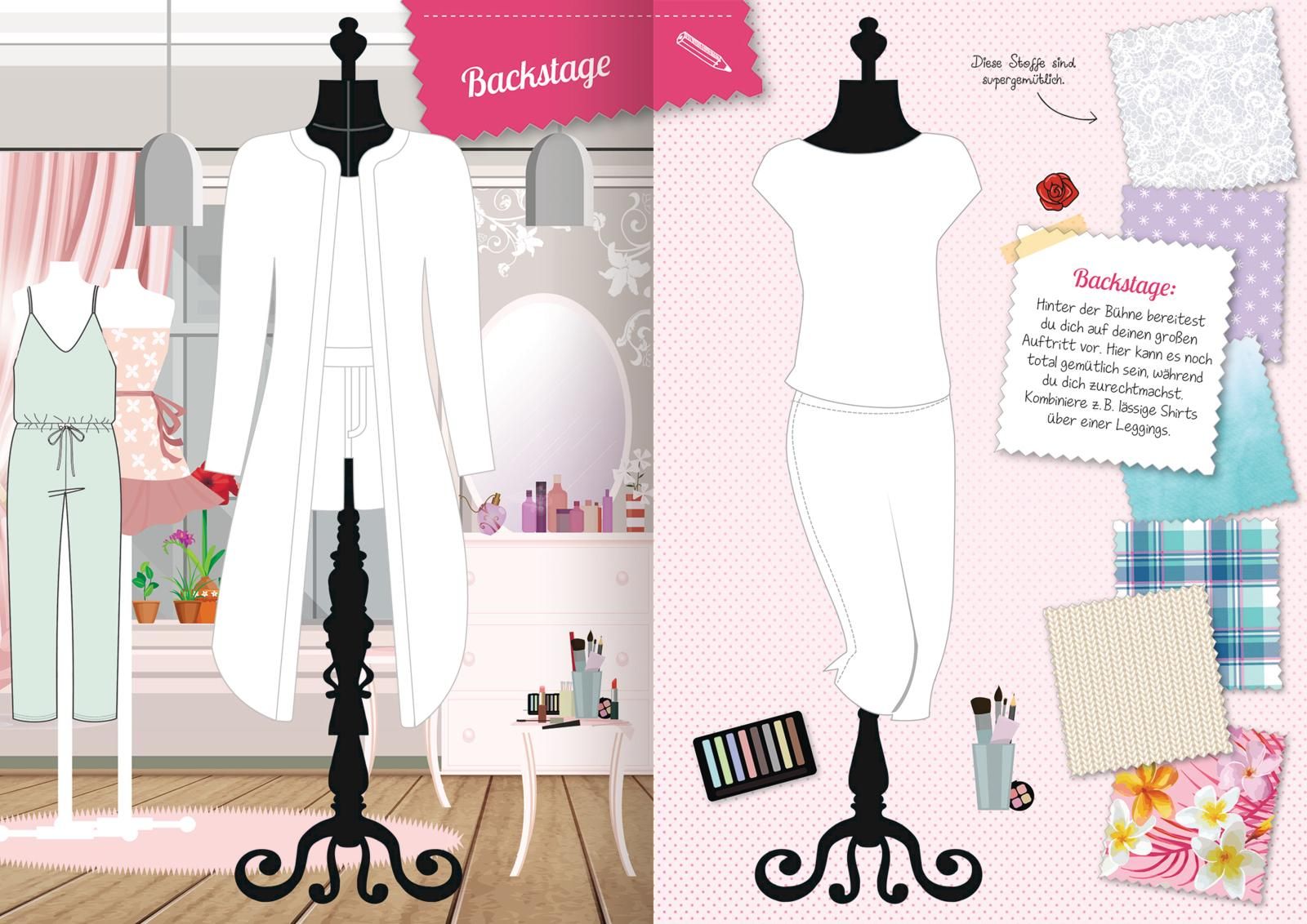 Fashion-Girls Glamour-Styles - Stickern - Malen - Stylen