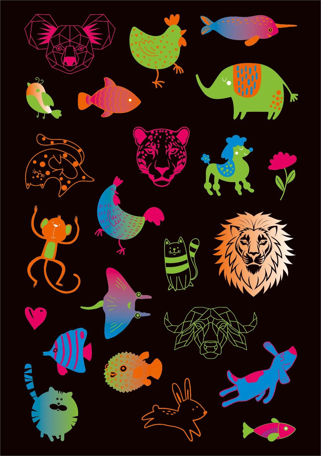 Neon-Sticker