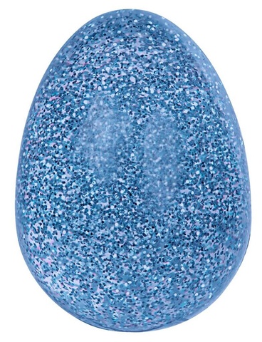 X_Glitzernder Eier-Flummi (Farbe wird zufällig gewählt)