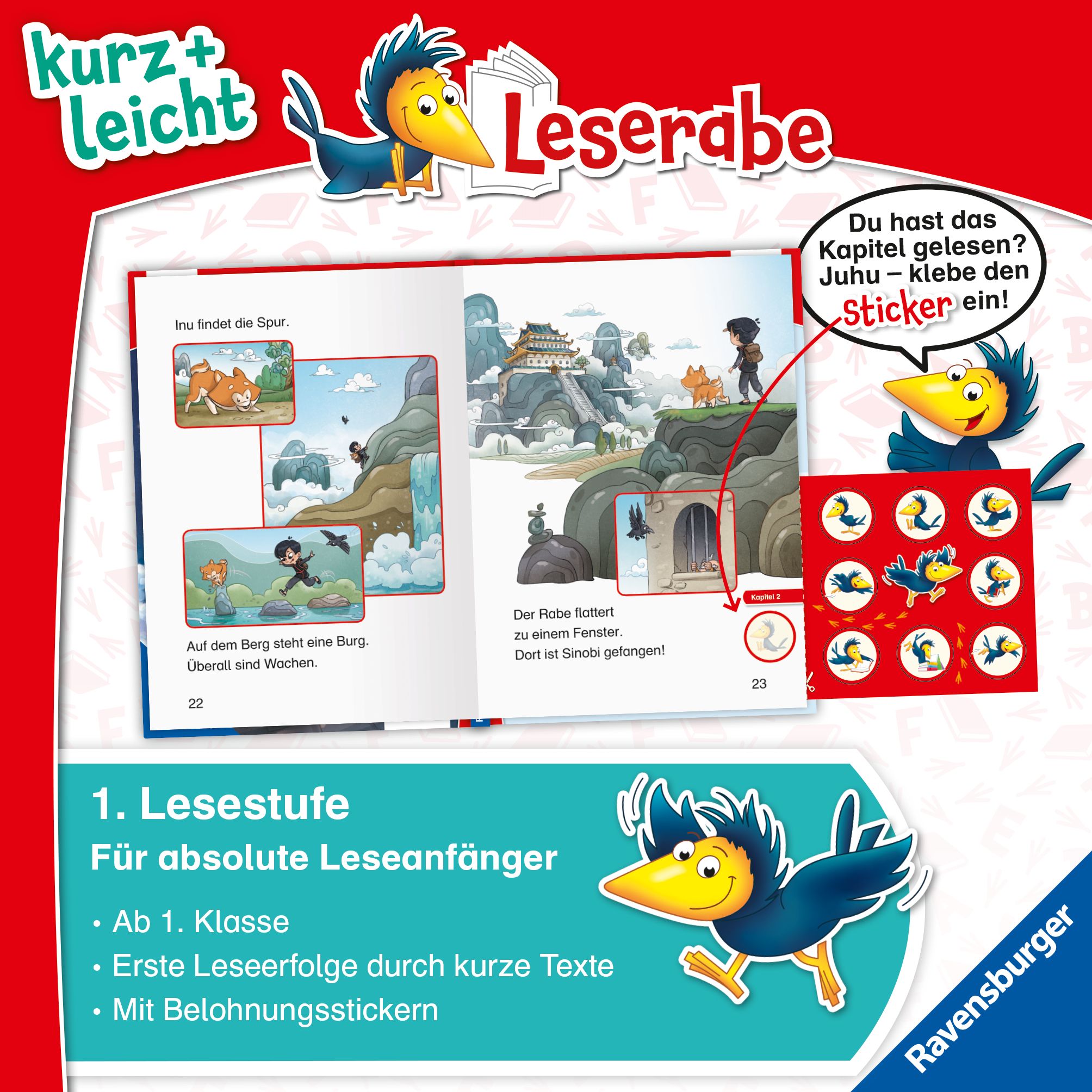 Leserabe 1. Lesestufe Kurz und leicht - Geheimauftrag für Ninja Komo (Mängelexemplar)