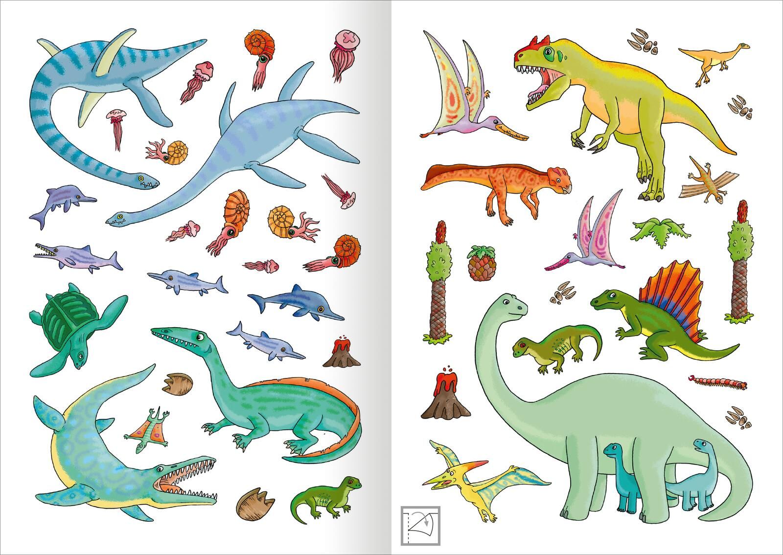 MINI-Stickerheft – Dinosaurier (Mängelexemplar)