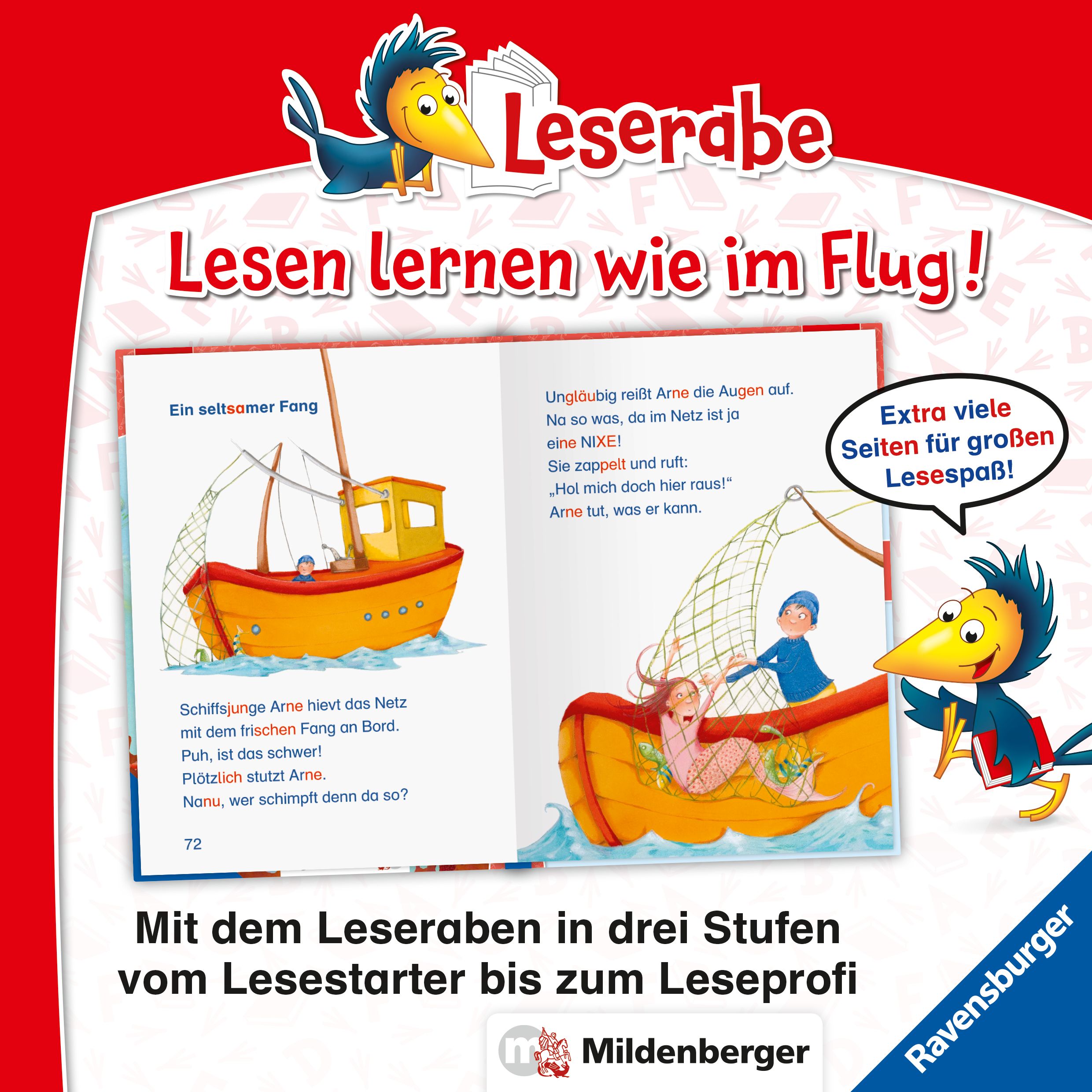 Leserabe Sonderausgaben - Geschichten von Meermädchen - Silbe für Silbe lesen lernen