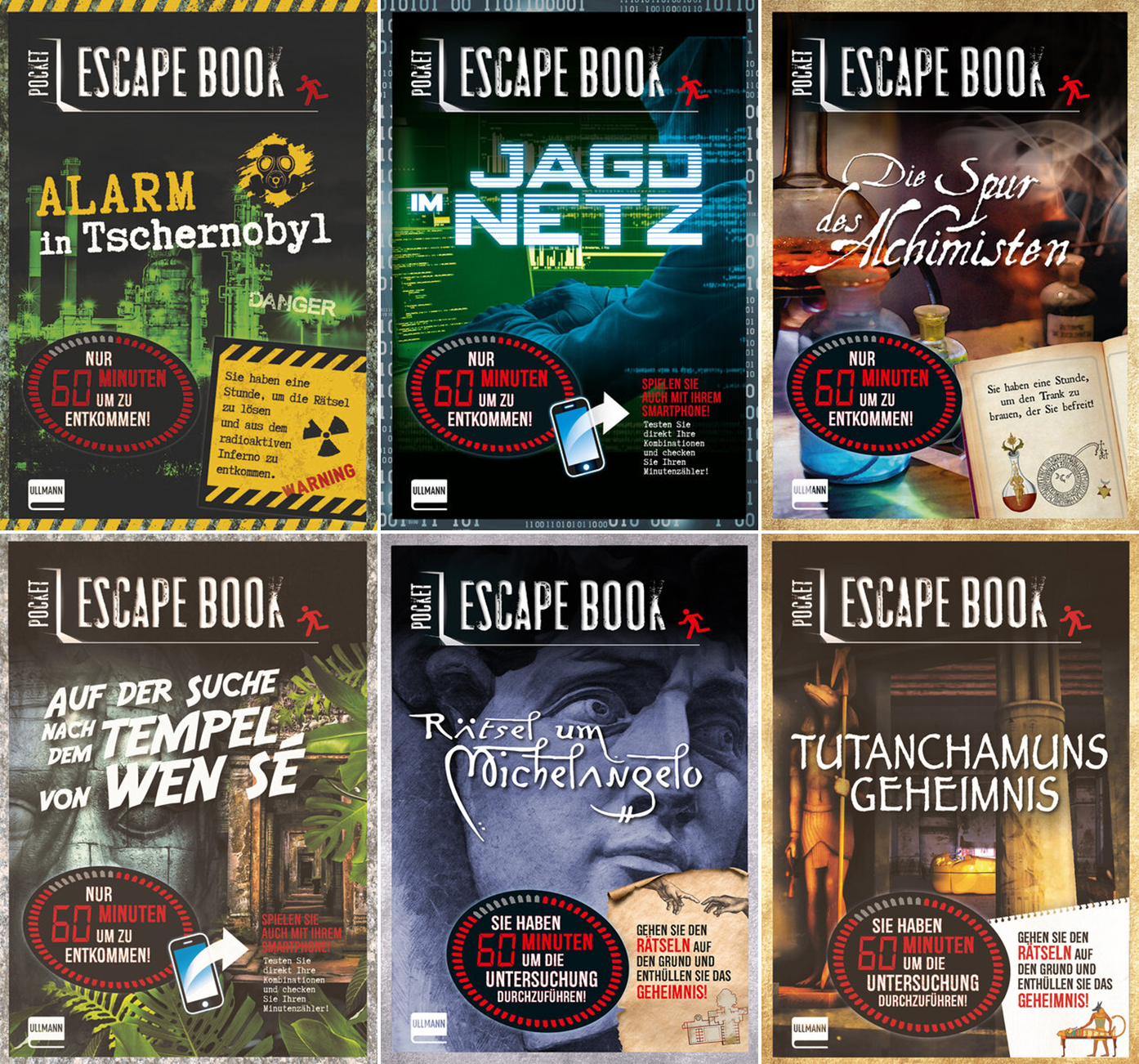 Sparpaket - 6er Set Pocket Escape Book (Escape Room, Escape Game)