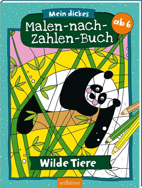 Mein dickes Malen-nach-Zahlen-Buch – Wilde Tiere (Mängelexemplar)