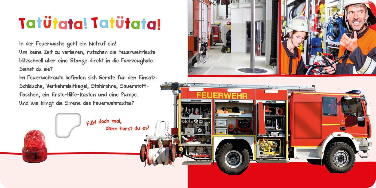 Hör mal rein, wer kann das sein? – Bei der Feuerwehr - Soundbuch (Mängelexemplar)