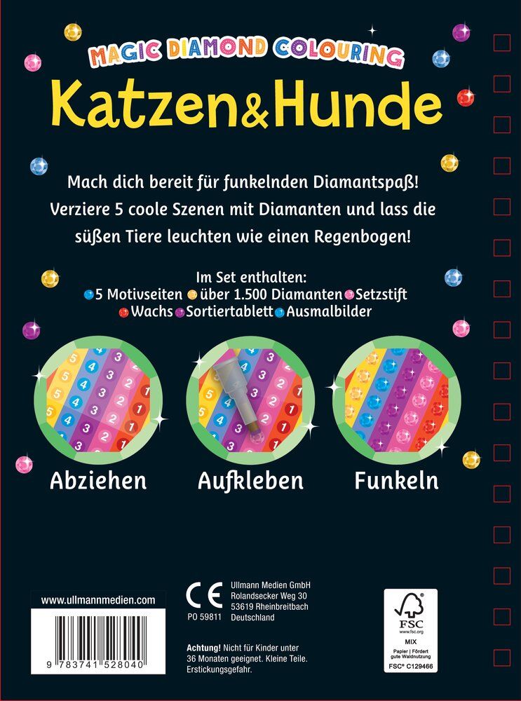 Aktion: Sparpaket - Magic Diamond Colouring – Bauernhof | Katzen & Hunde