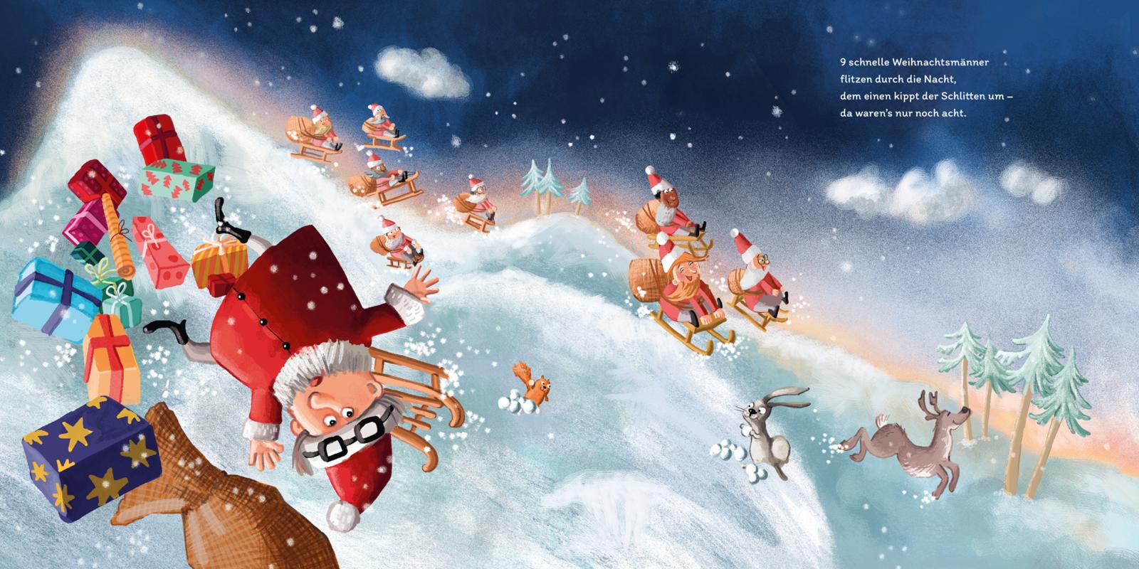 10 kleine Weihnachtsmänner