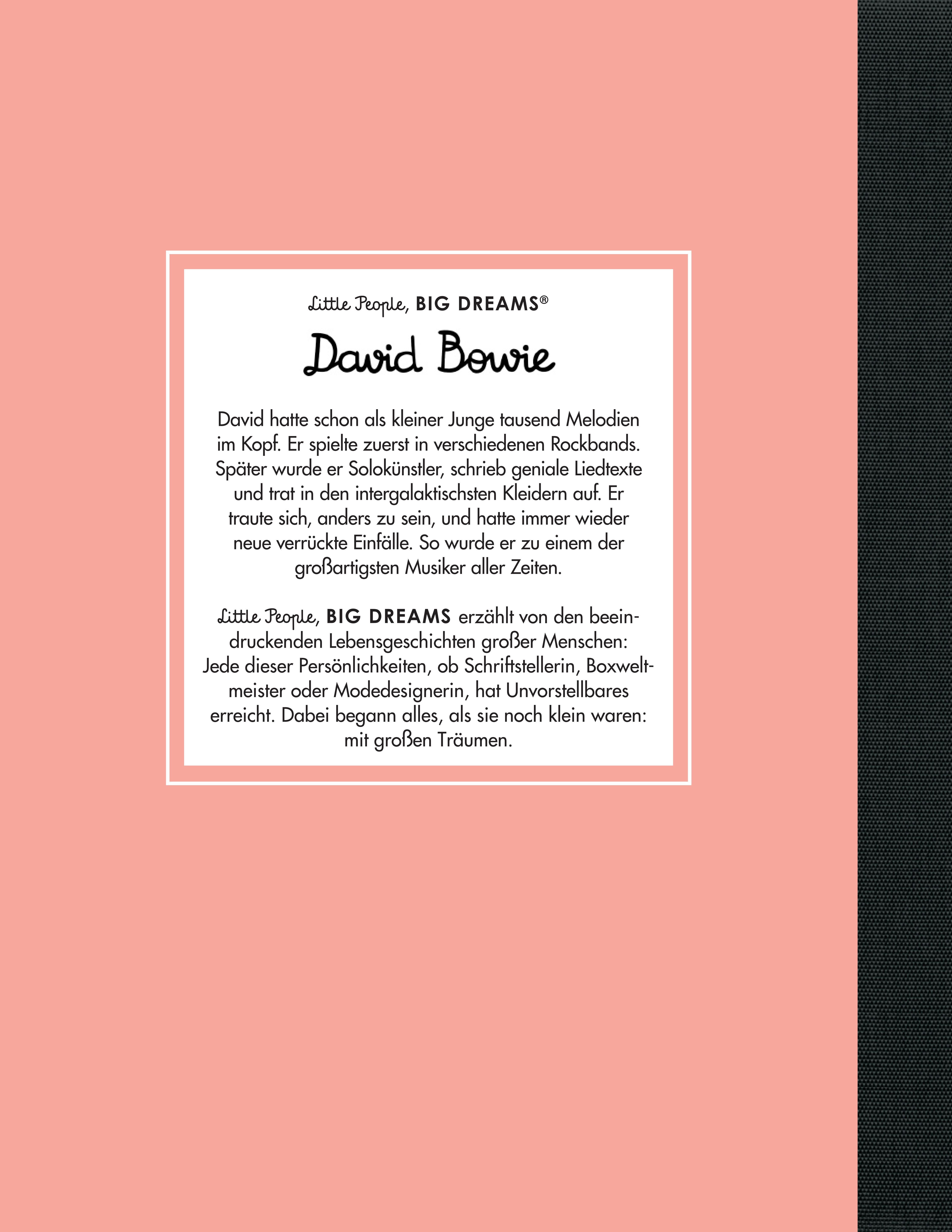 David Bowie – Little People, BIG DREAMS (Deutsche Ausgabe) (Mängelexemplar)