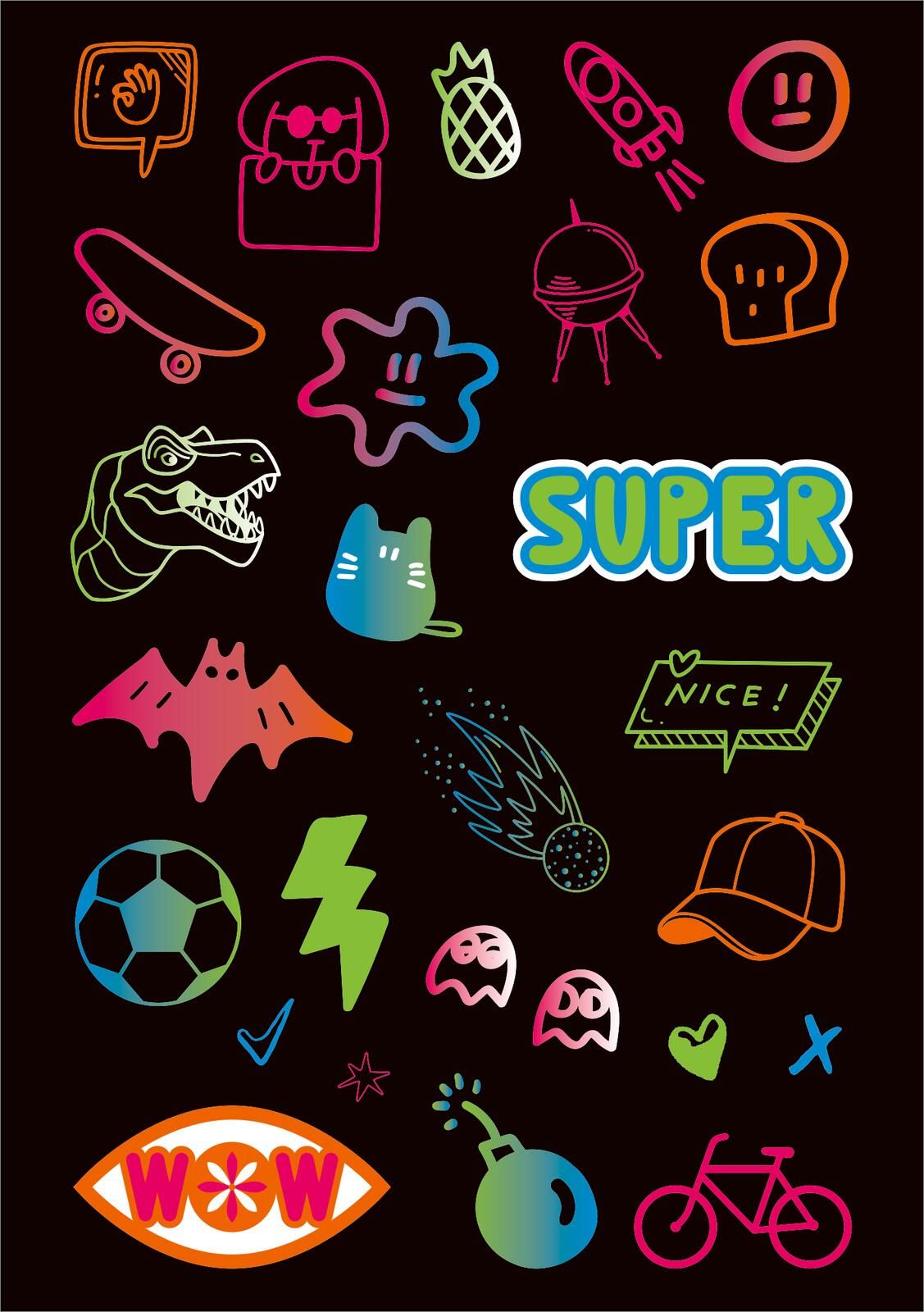 Neon-Sticker