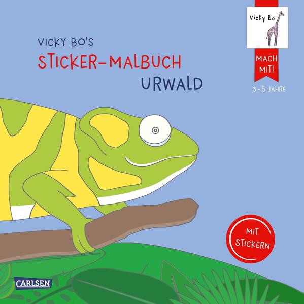 7cb0834fa368dc183adba2a16779a6ed1667552270 Vicky Bo's Sticker-Malbuch Urwald: Erstes Malen, Zeichnen und Kritzeln mit Stickern