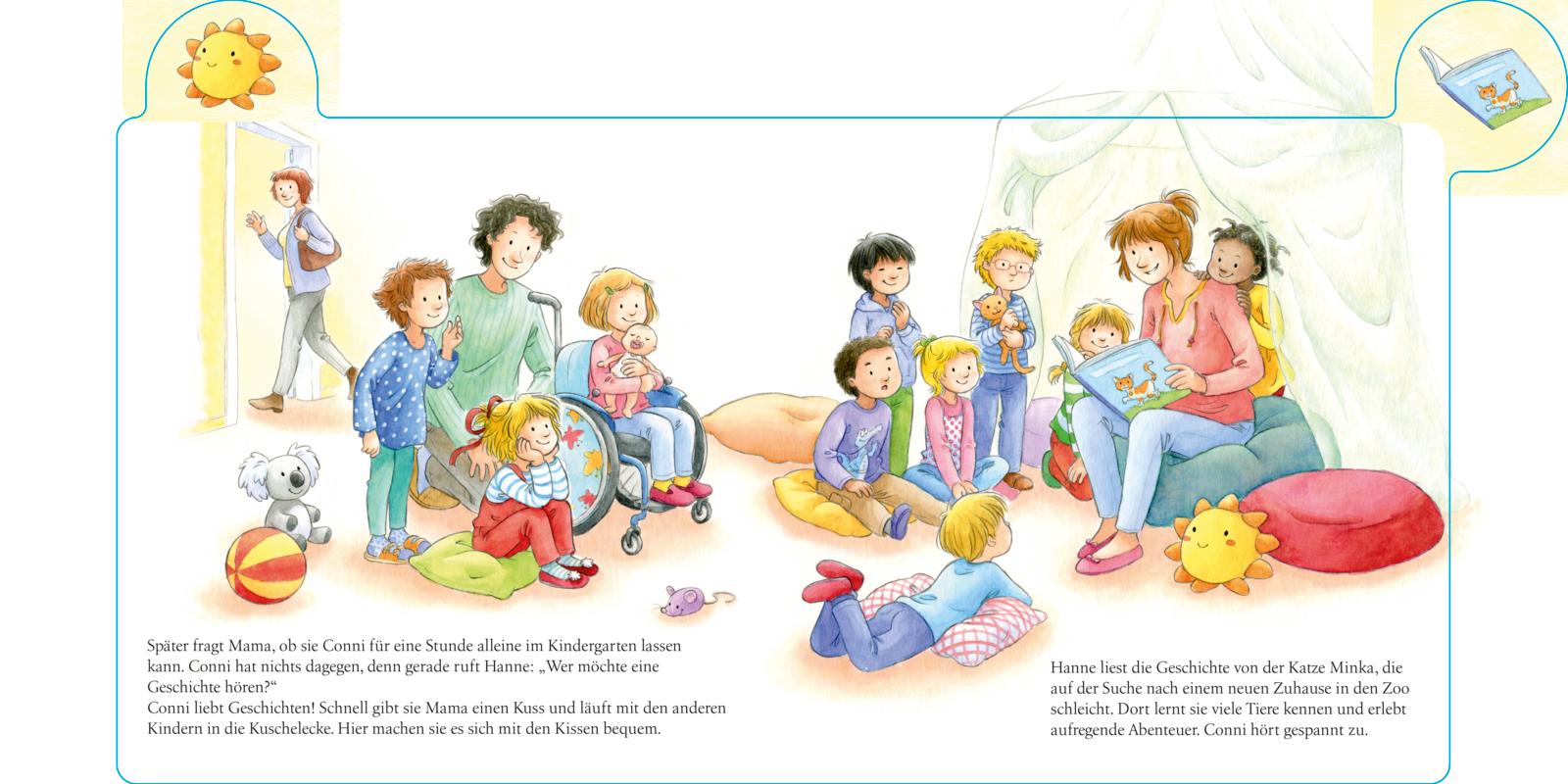 Conni-Pappbilderbuch: Conni kommt in den Kindergarten (Mängelexemplar)