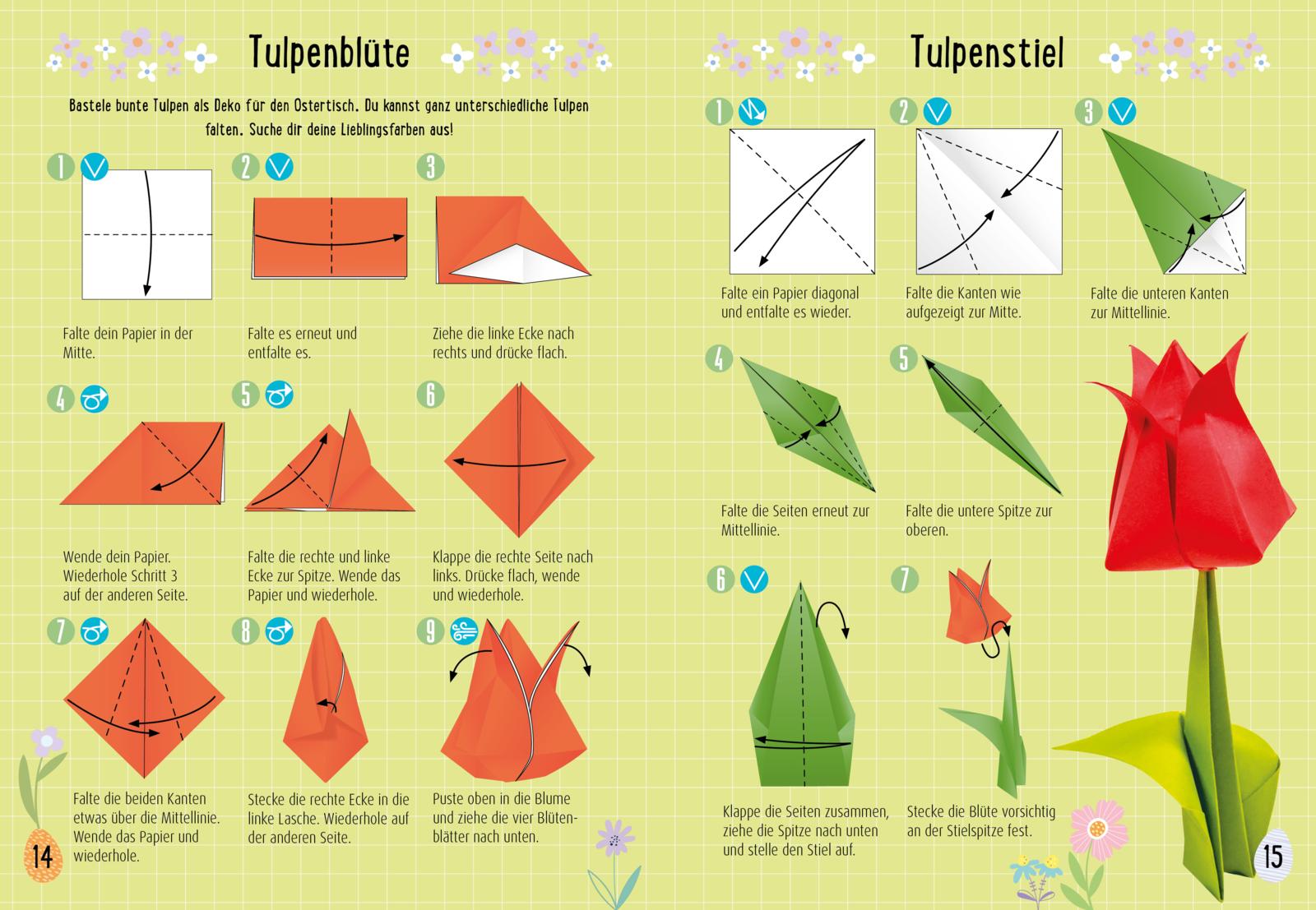 Bastelset für Kinder: Kreatives Bastelset: Oster-Origami - Bastelspaß zu Ostern (Mängelexemplar)