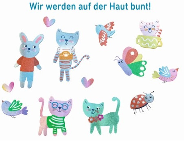 Bunte Metallic-Tattoos