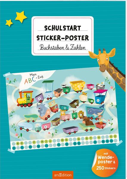 Schulstart-Sticker-Poster Buchstaben & Zahlen (Mängelexemplar)