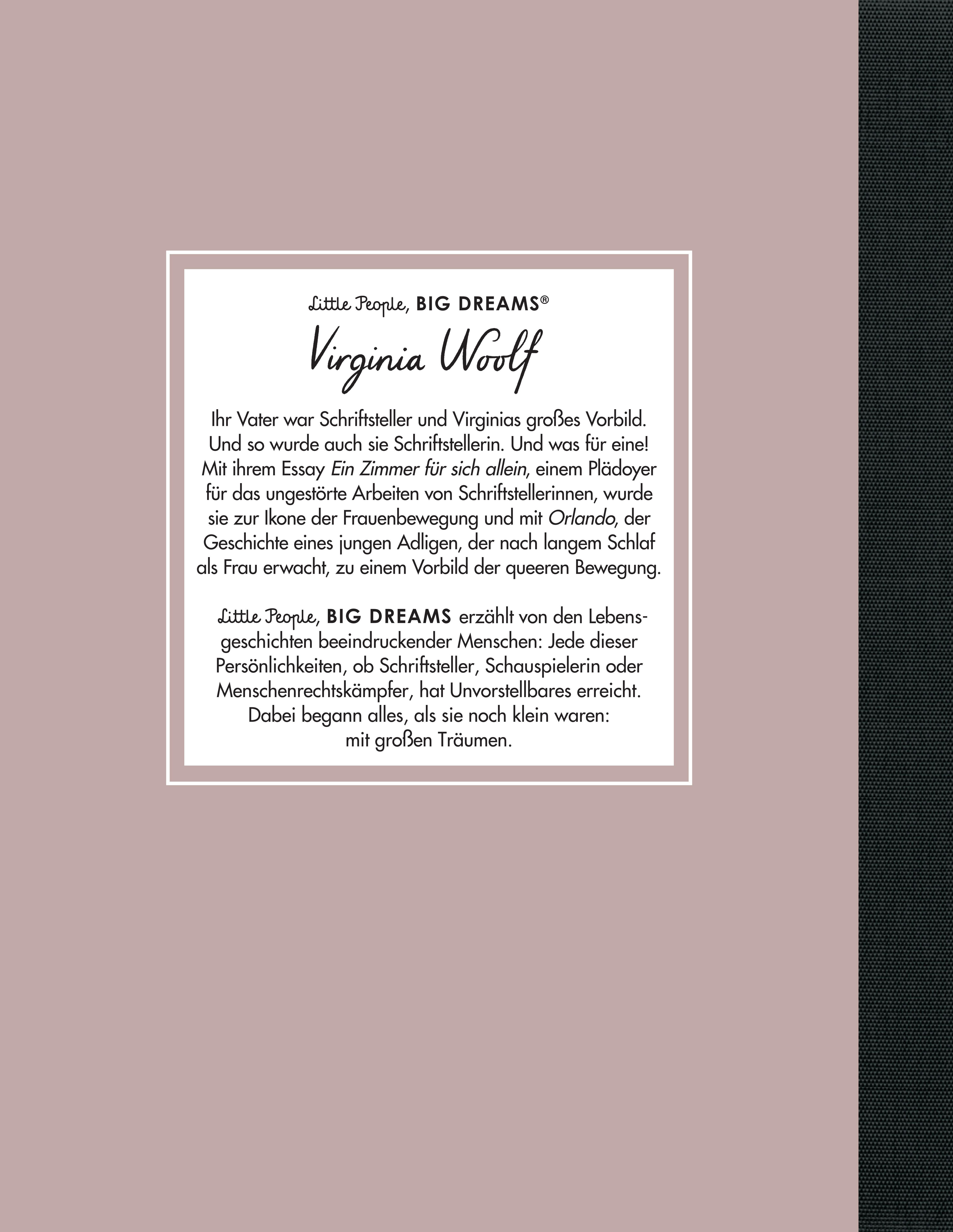 Virginia Woolf – Little People, BIG DREAMS (Deutsche Ausgabe) (Mängelexemplar)