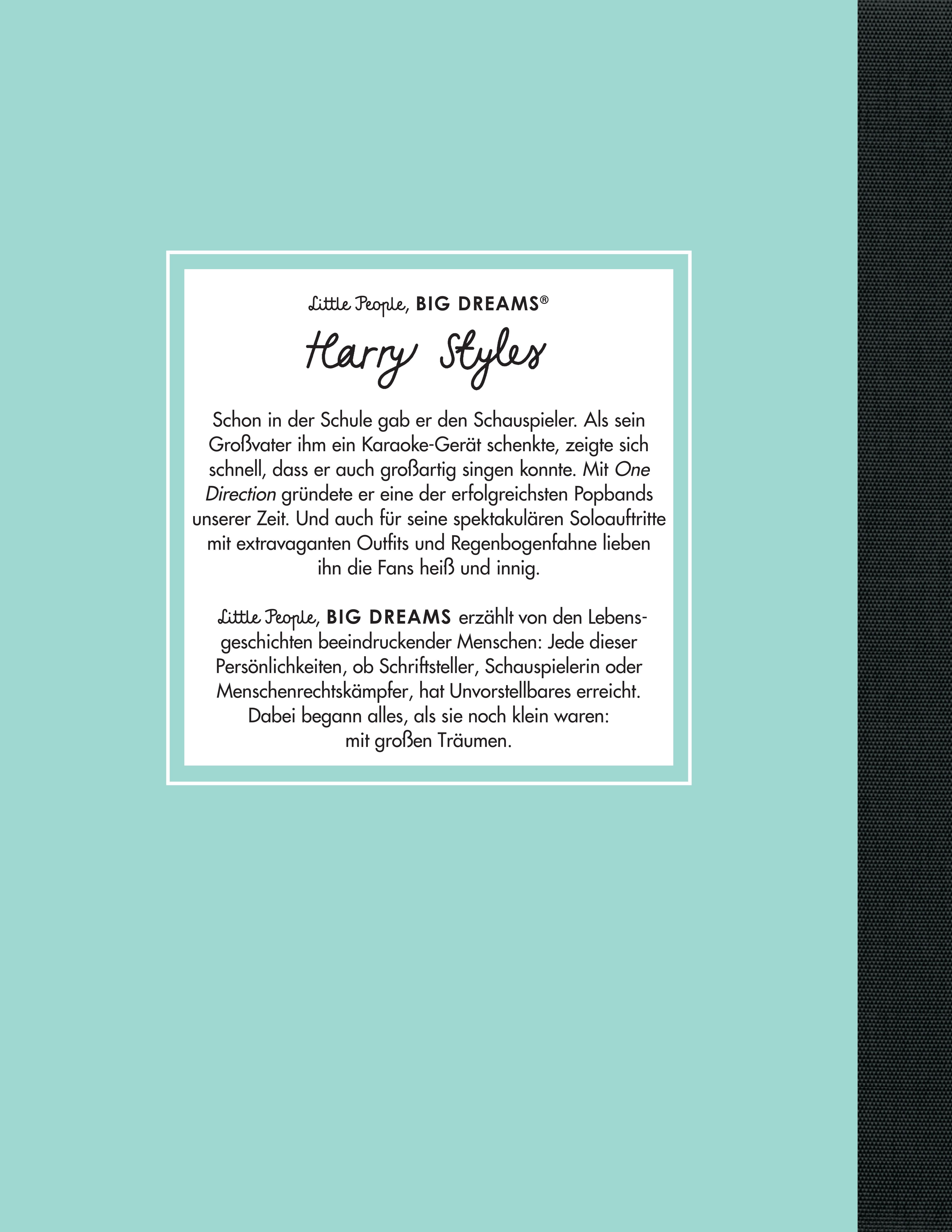 Harry Styles – Little People, BIG DREAMS (Deutsche Ausgabe) (Mängelexemplar)