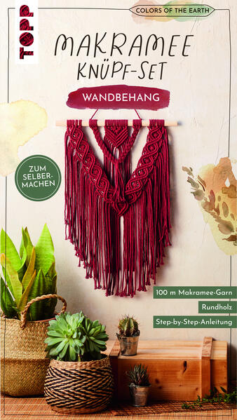 e4147dd8e308ad87cb6106e9afd3c46b1721290471 Colors of the Earth Makramee Knüpf-Set Wandbehang