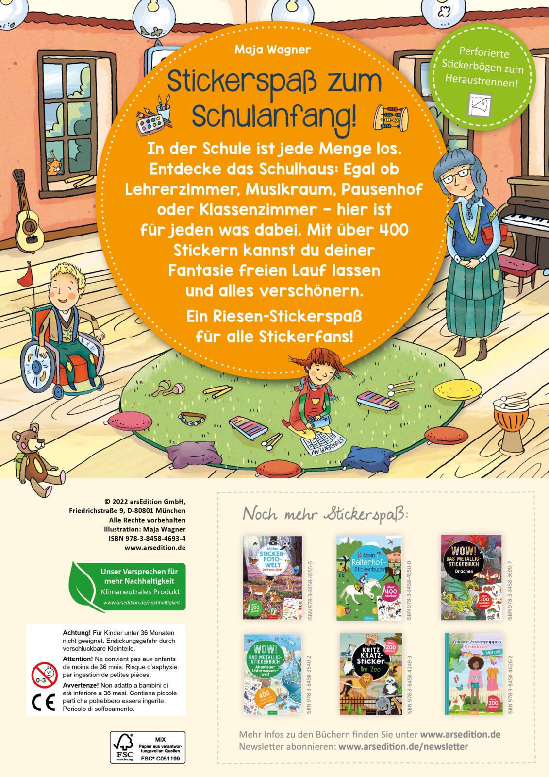 Aktion: Mein Stickerheft Schule - Über 400 Sticker (Mängelexemplar)