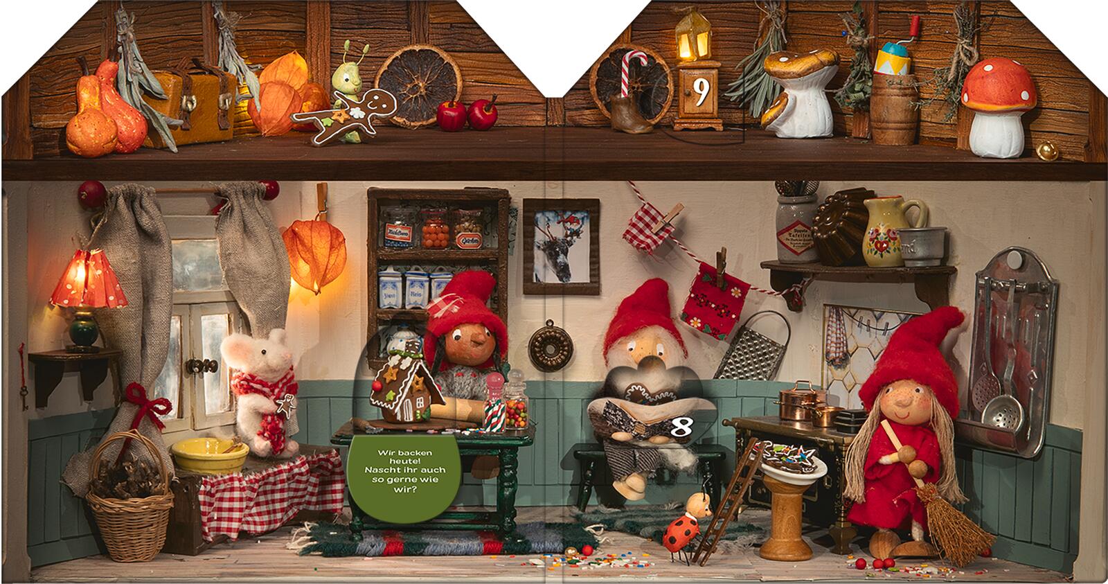 Advent im Wichtelhaus - Ein Adventskalender mit 24 Klappen (Mängelexemplar)