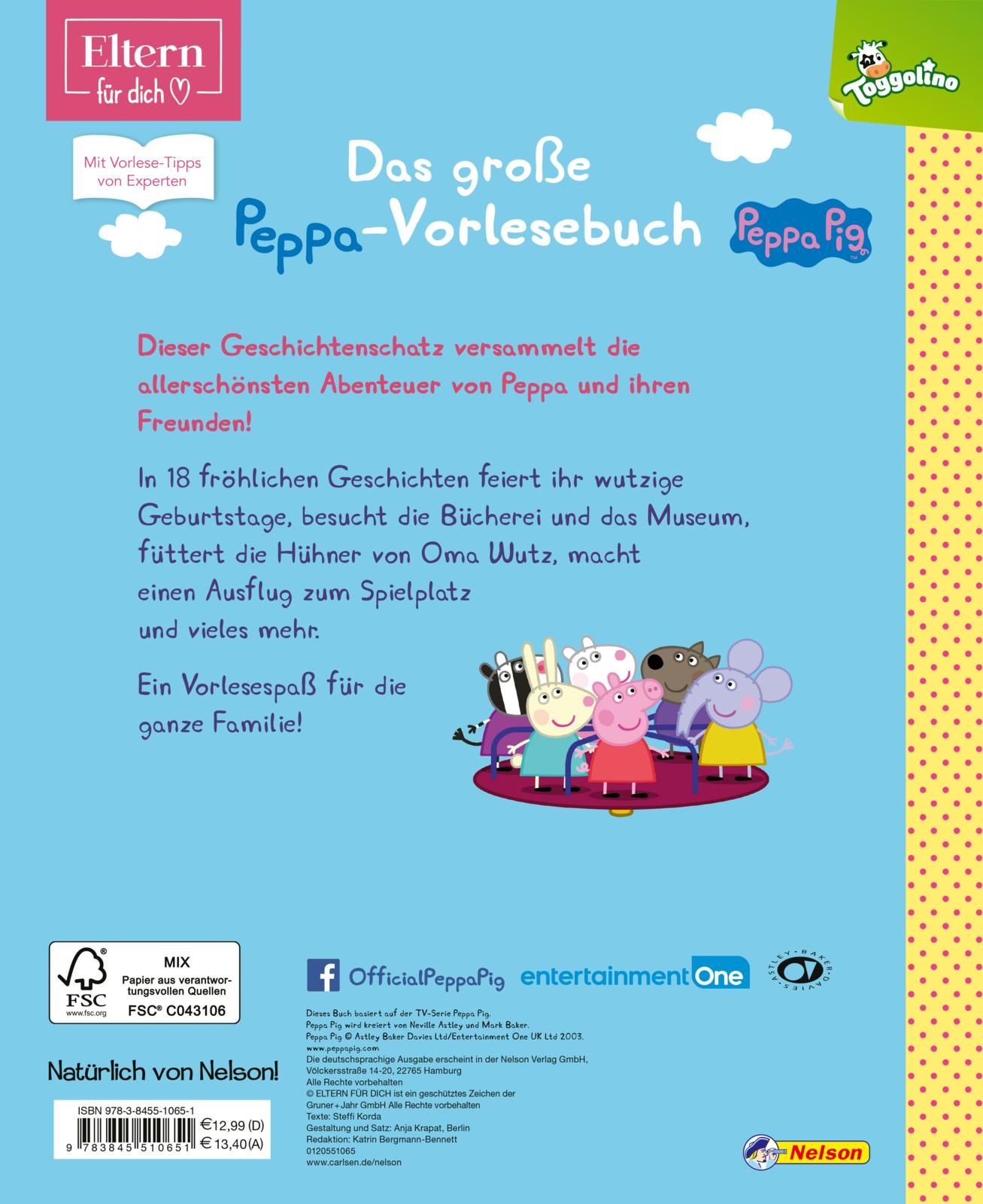 Das große Peppa-Vorlesebuch (ELTERN-Vorlesebuch) - Mit Vorlese-Tipps (Mängelexemplar)