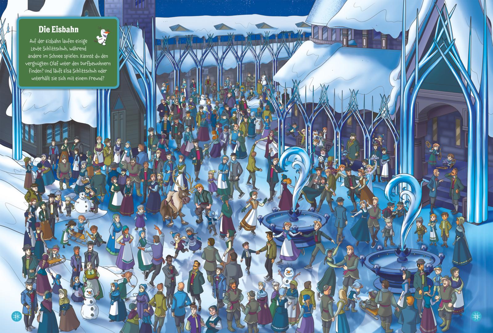 Disney: Das große Olaf-Wimmelbuch - Fröhlicher Suchspaß mit Olaf, Elsa, Anna und ihren Freunden