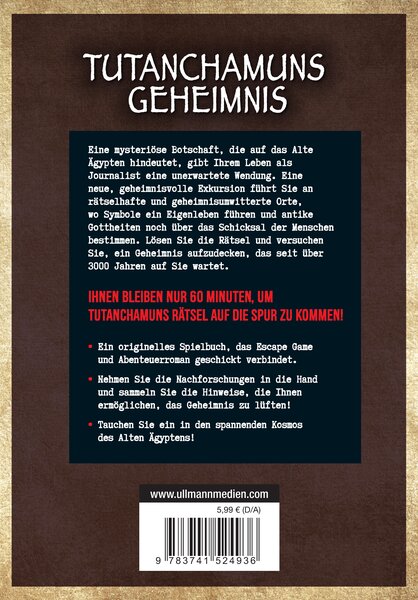 Pocket Escape Book (Escape Room, Escape Game) - Tutanchamuns Geheimnis