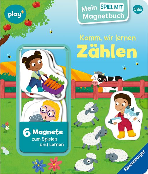 Play+ Mein Spiel mit-Magnetbuch Komm, wir lernen Zählen - ab 18 Monate (Mängelexemplar)