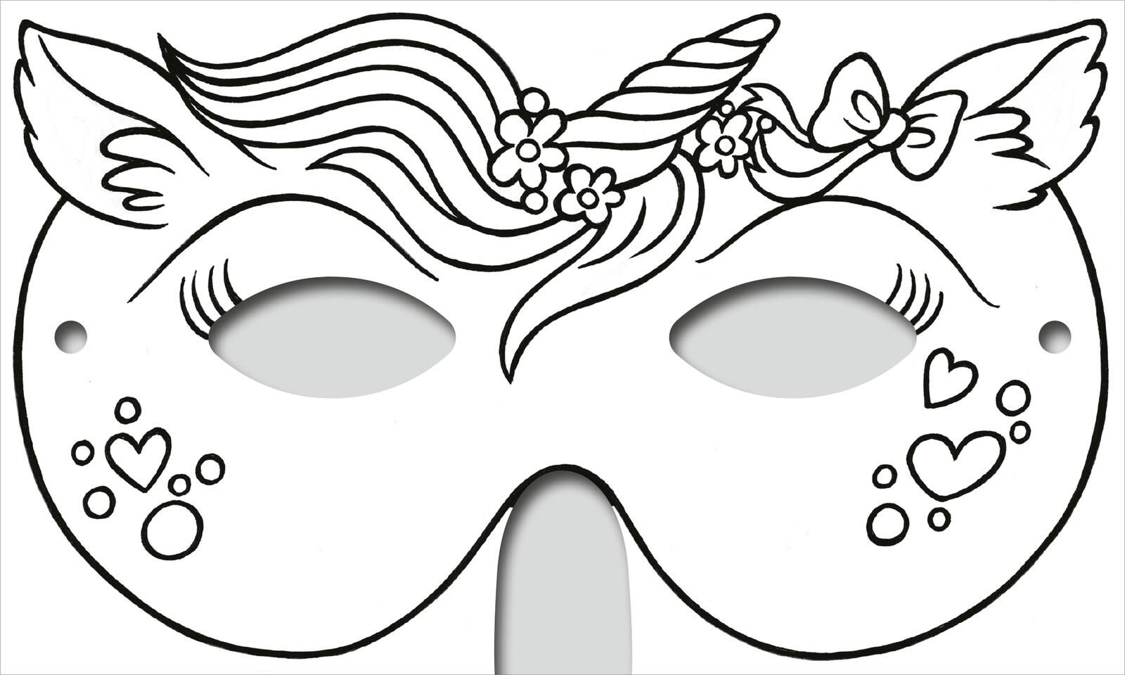 Zauberhafte Masken zum Ausmalen