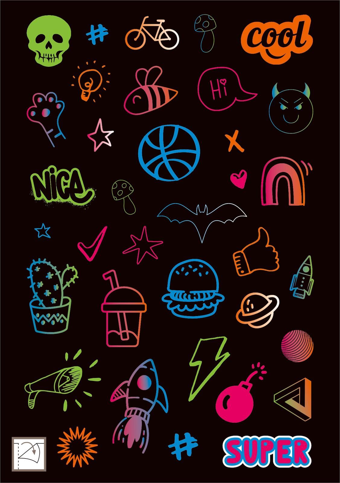 Neon-Sticker