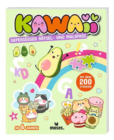X_KAWAII Supersüßer Rätsel- und Malspaß (Mängelexemplar)