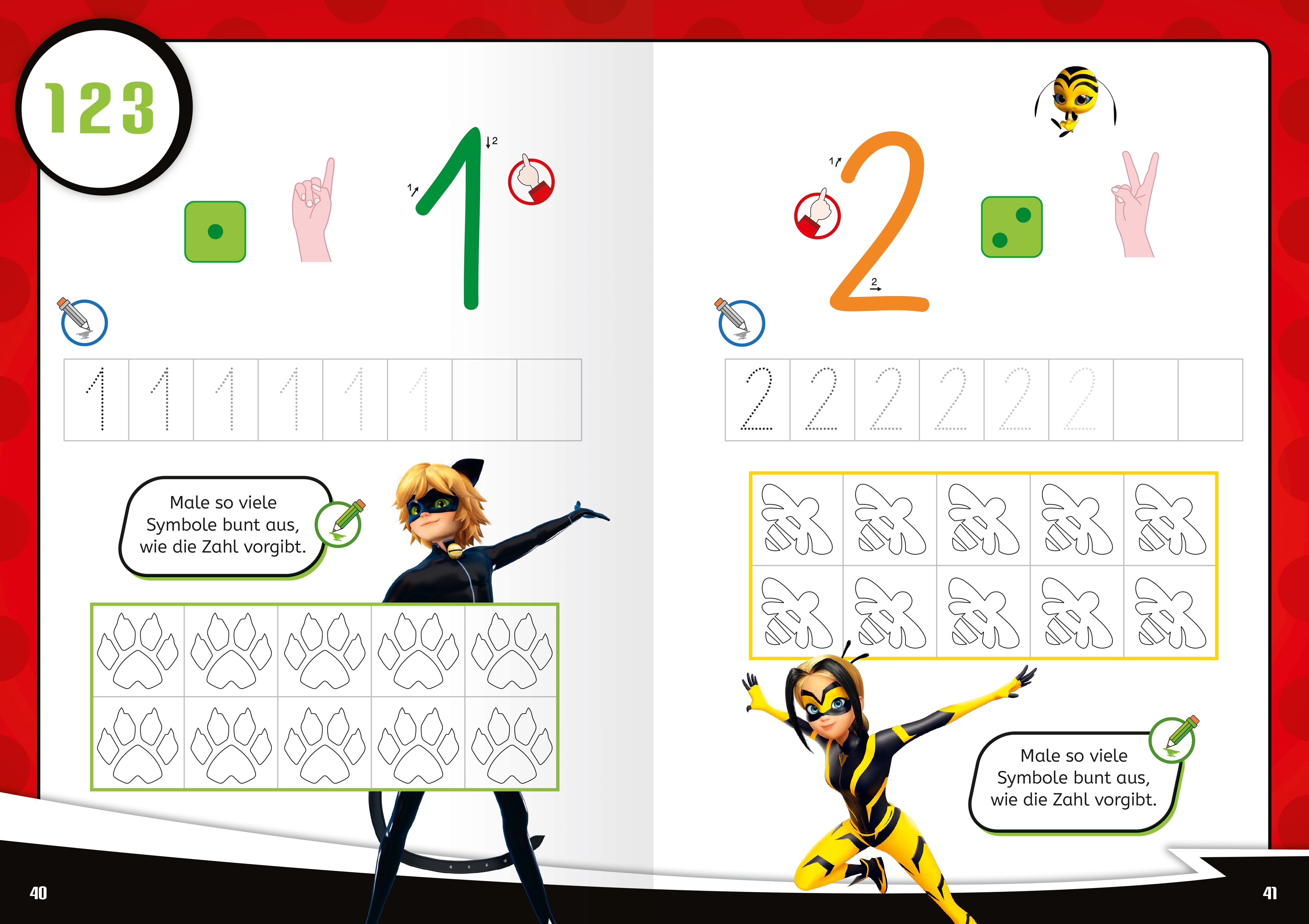 Miraculous: Das große Vorschulbuch - Buchstaben, Zahlen, Konzentration (Mängelexemplar)