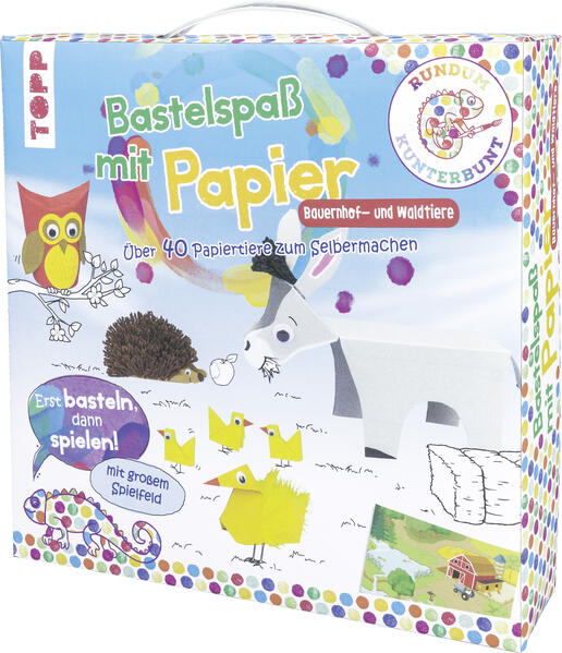 Rundum Kunterbunt Bastelspaß mit Papier Bauernhof- und Waldtiere